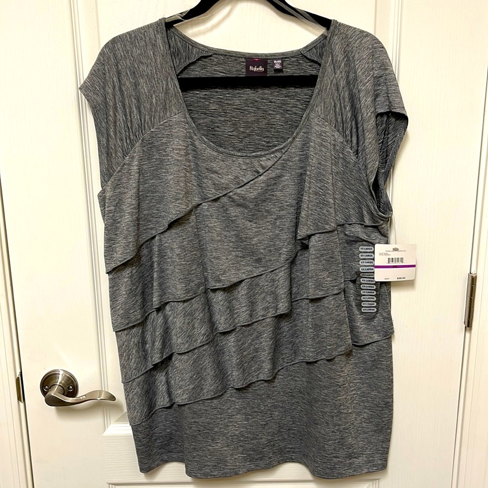 Rafaella XXL Womens ruffled top